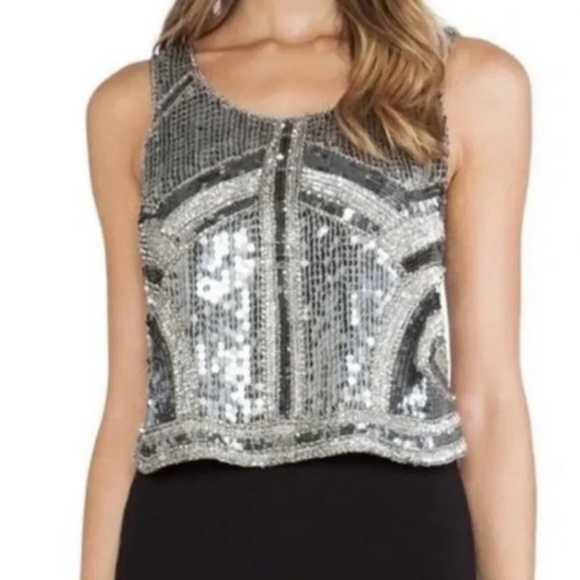 Parker Tops - Parker Eliza Sequin Beaded Top XS